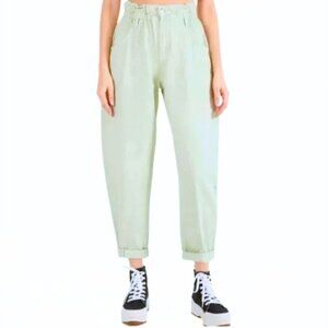 VIGOSS Sage Green Ace High Rise Baggy Balloon Denim Jeans Size 28 NEW